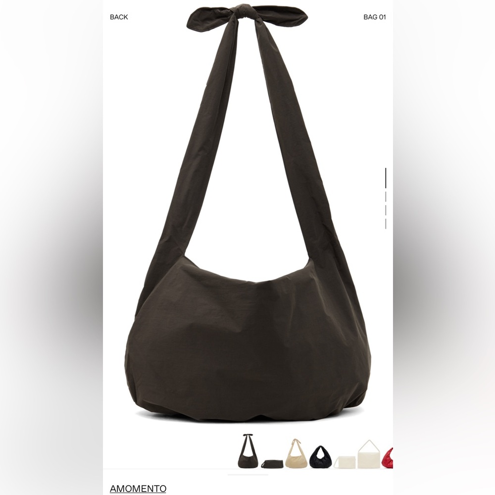 AMOMENTO Crossbody Brown Nylon Bag